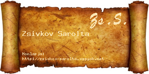 Zsivkov Sarolta névjegykártya